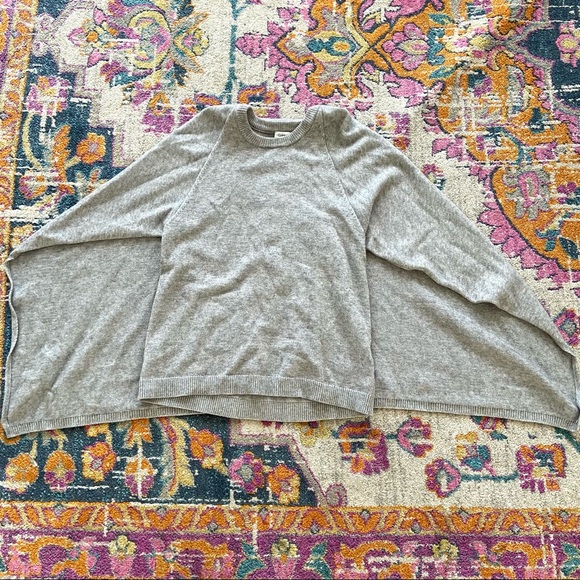 Calvin Klein M poncho cape cloak grey jumper knit - Picture 12 of 13